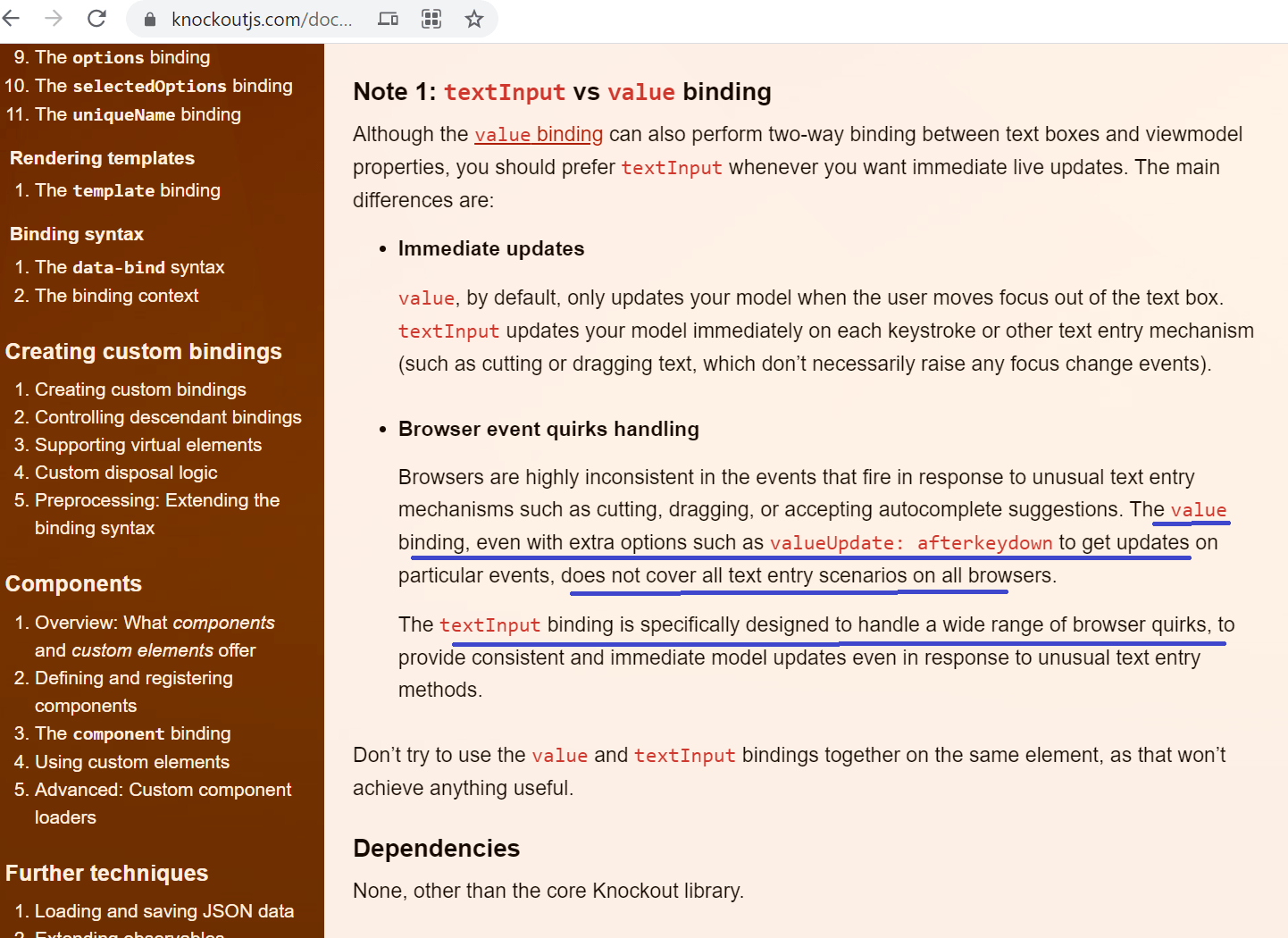 javascript How to bind input values in a foreach loop on knockout