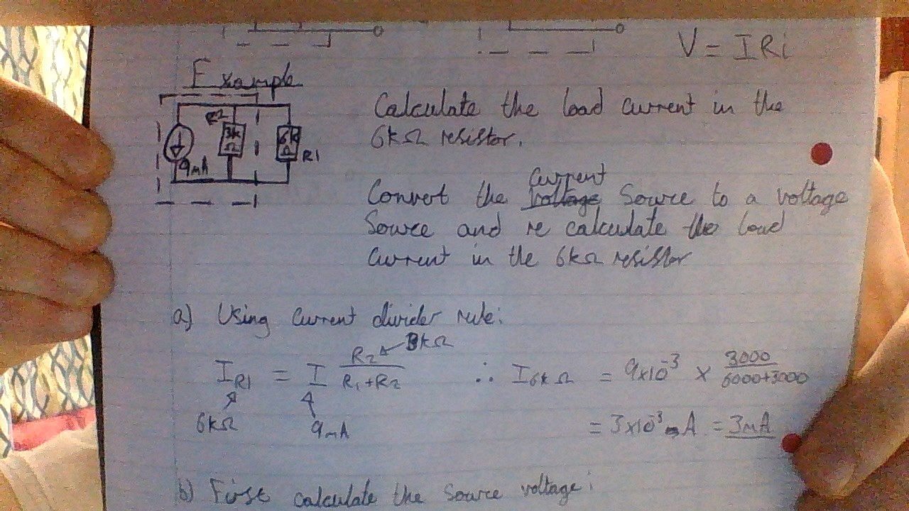 Possible calculation error using current divider rule on a