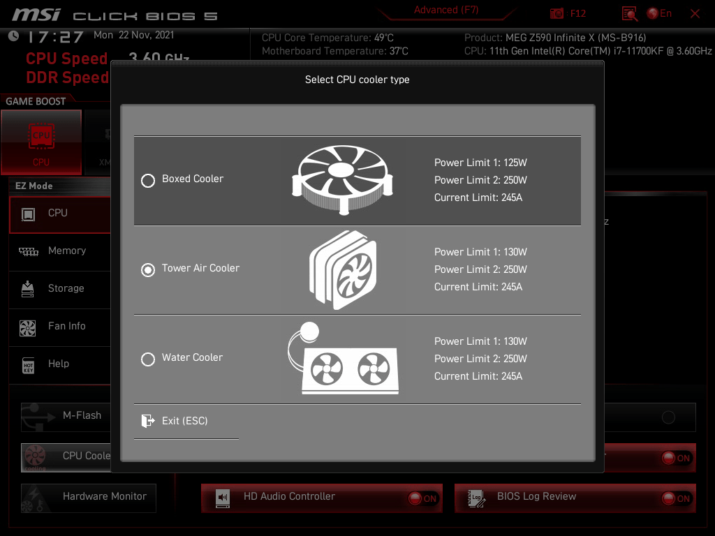 water cooling How do I explain to my MSI BIOS that I don't have a