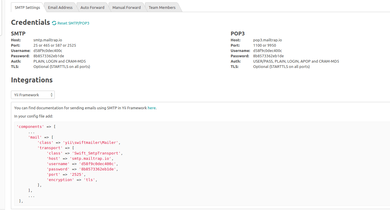 yii2 Connection could not be established with host