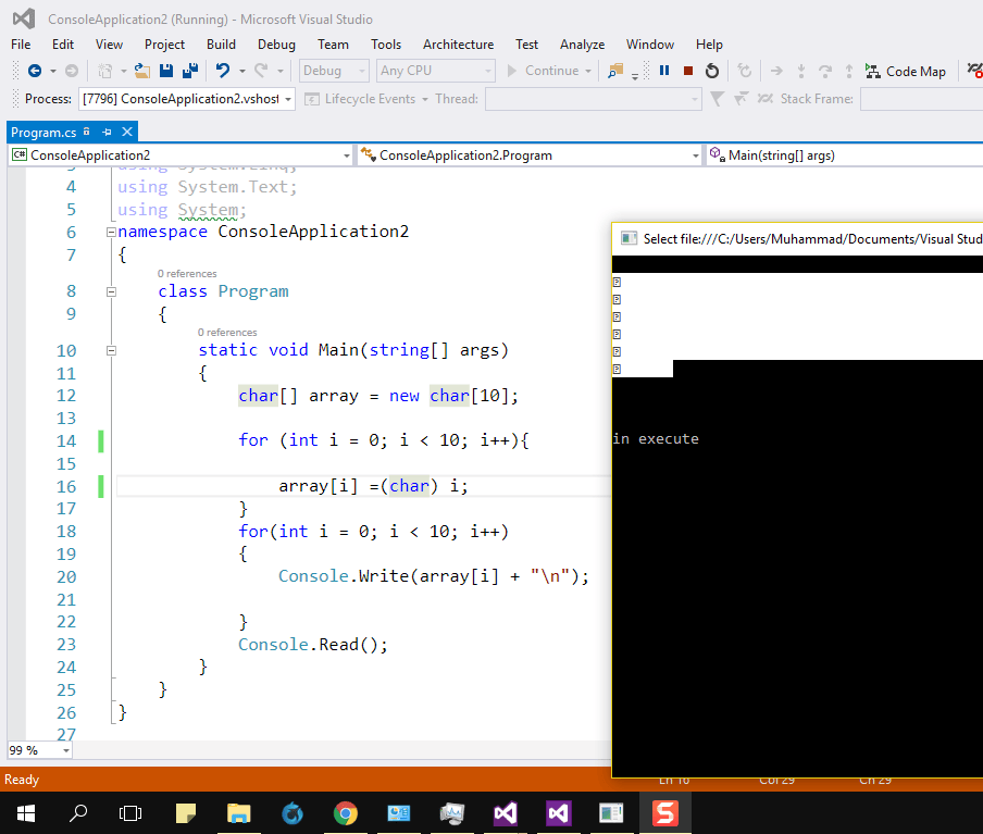 arrays Print a Unknown Character in C console Stack Overflow