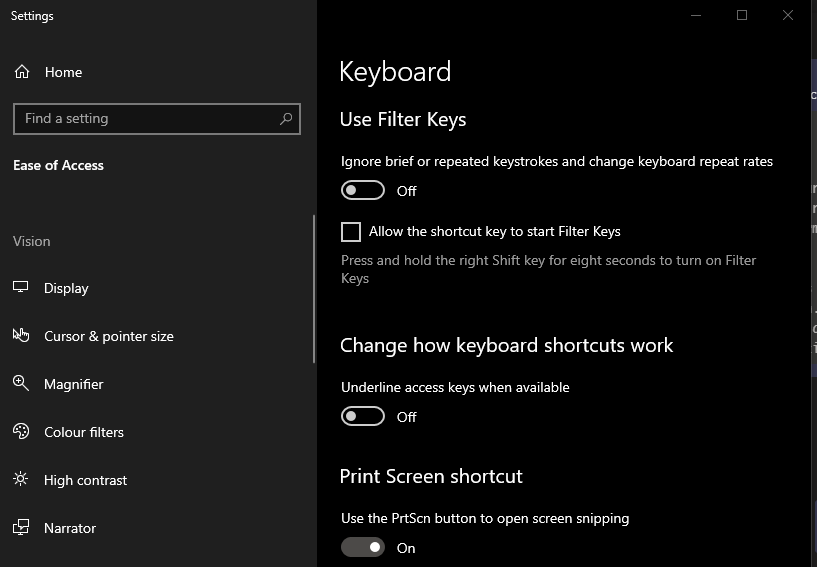 With the Logitech K780 keyboard and Windows 10, how to capture and