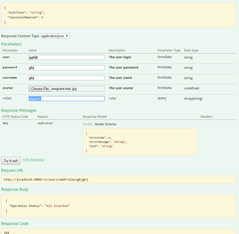 node.js Array of Multiple items in Swagger Stack Overflow