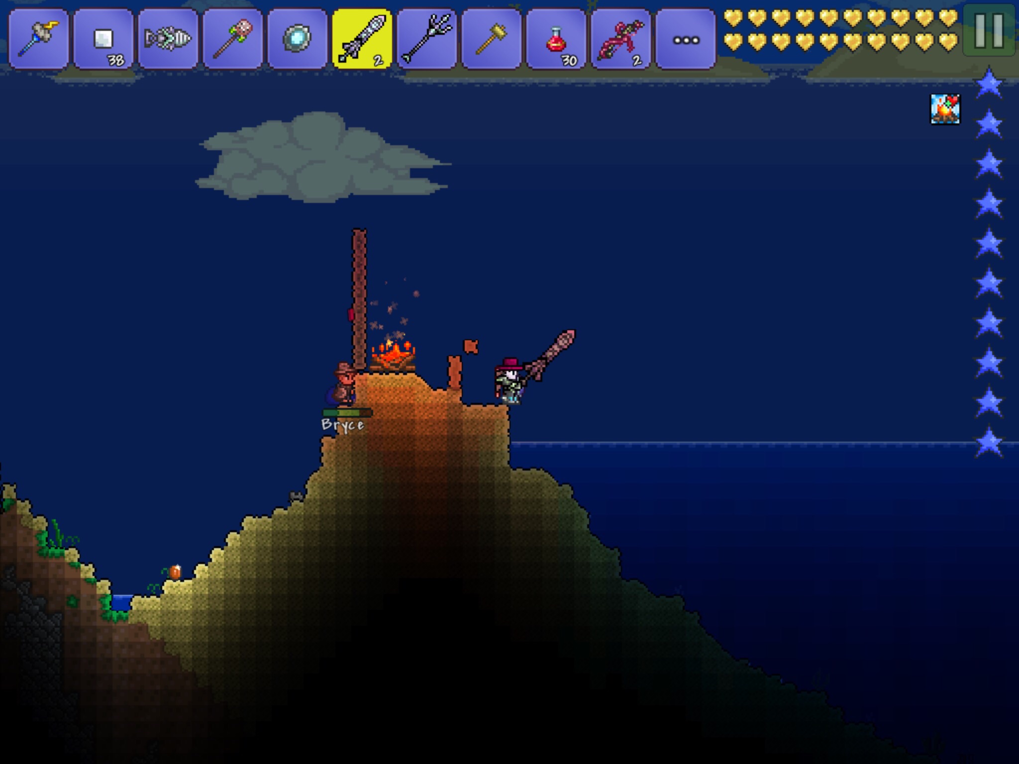 terraria mobile Why is my sword a fishing rod? Arqade