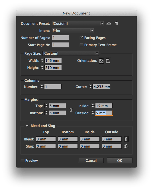 adobe indesign Applying different margins/slugs to different pages