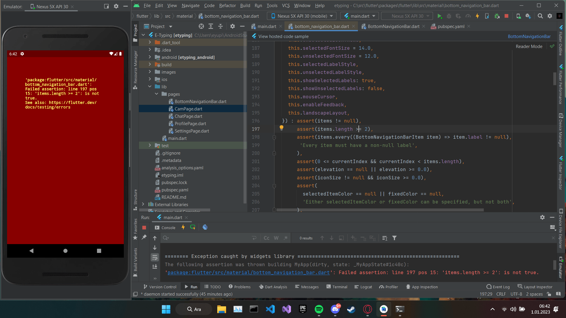 Exception caught by widgets library error in Flutter Flutter Fixes
