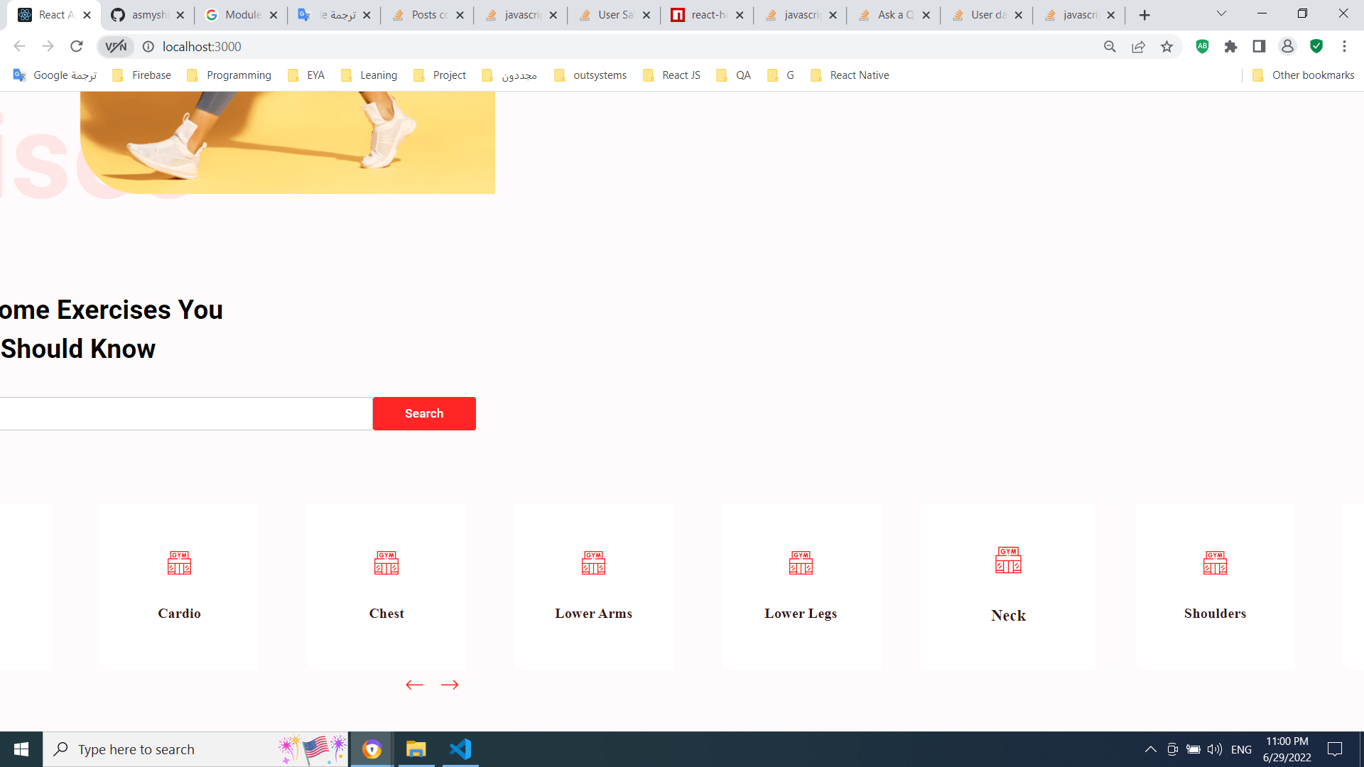 javascript reacthorizontalscrollingmenu scrolling error Stack