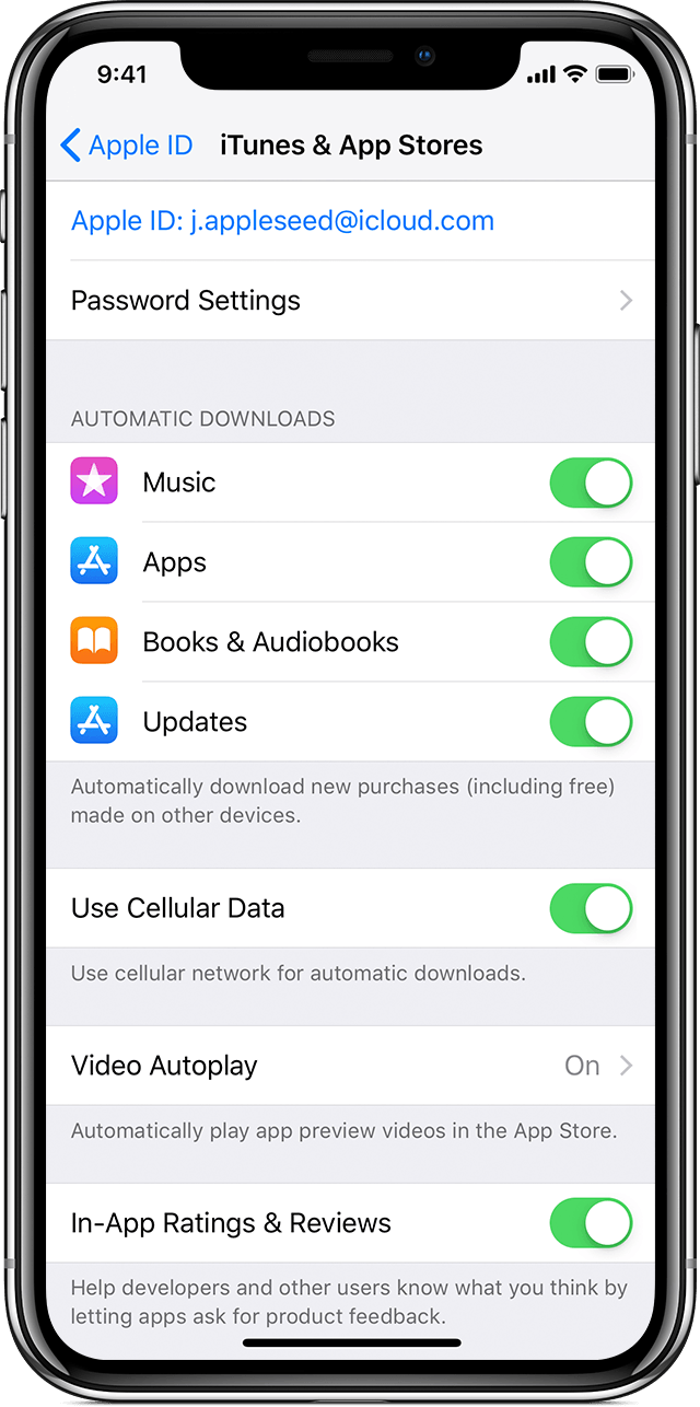 iphone Automatic downloads in iTunes & App stores UPDATES on Ask