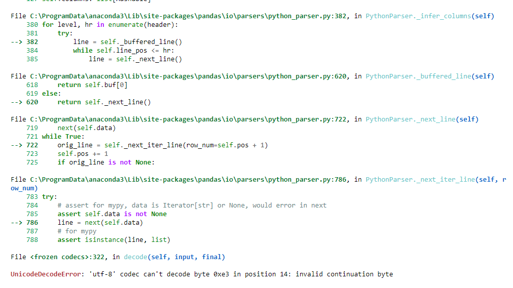 python UnicodeDecodeError 'utf8' codec can't decode byte 0xe3 in
