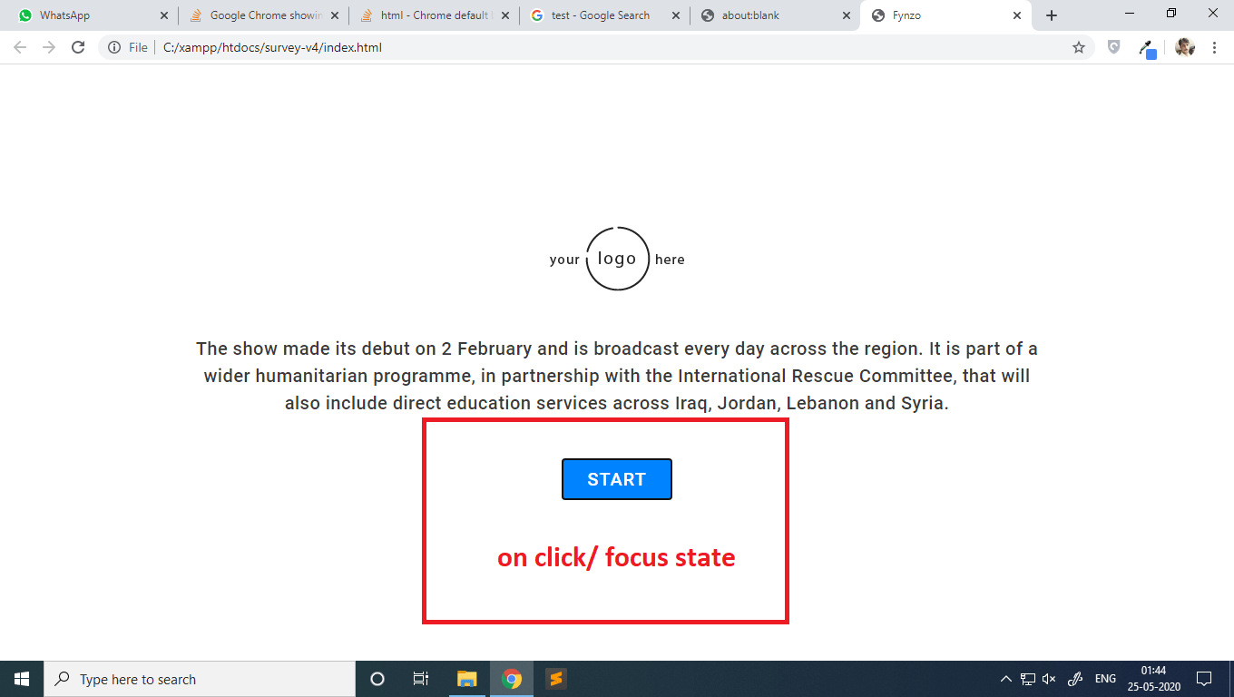 Css Google Chrome showing black border on focus state for button user
