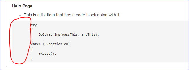 markdown How to nest code block under a list item in BitBucket mark down? Stack Overflow