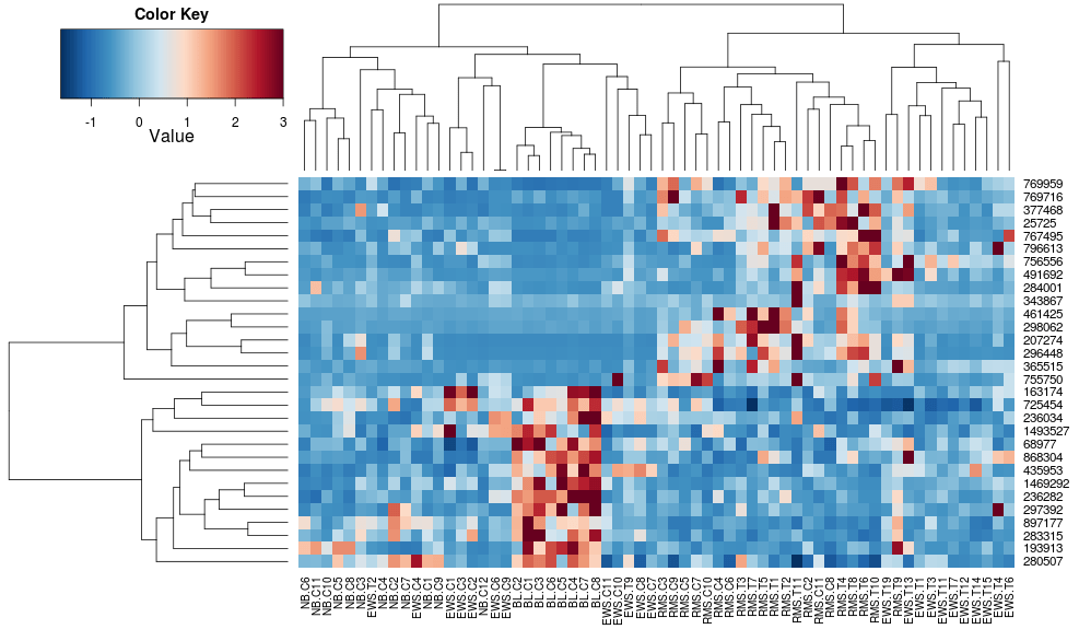 cluster analysis differences in heatmap/clustering