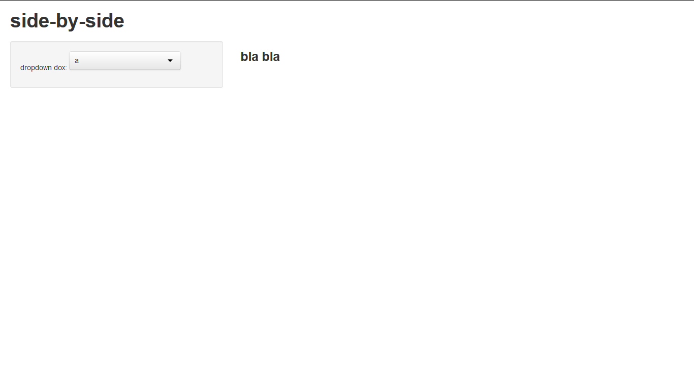 r Positioning Shiny widgets beside their headers Stack