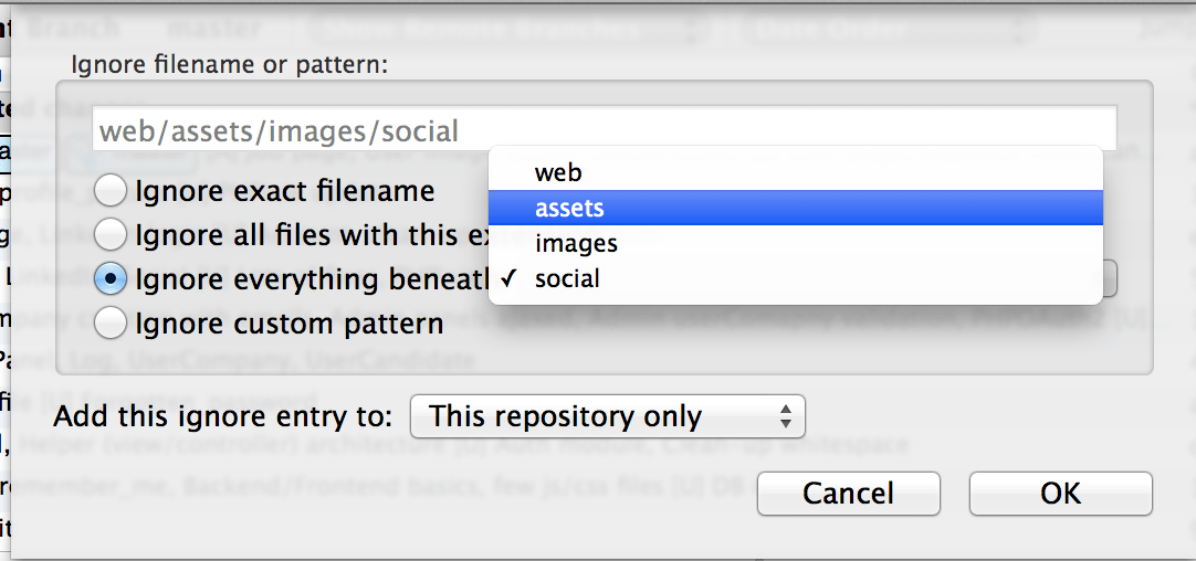 gitignore How do I ignore all files in a folder with a Git repository