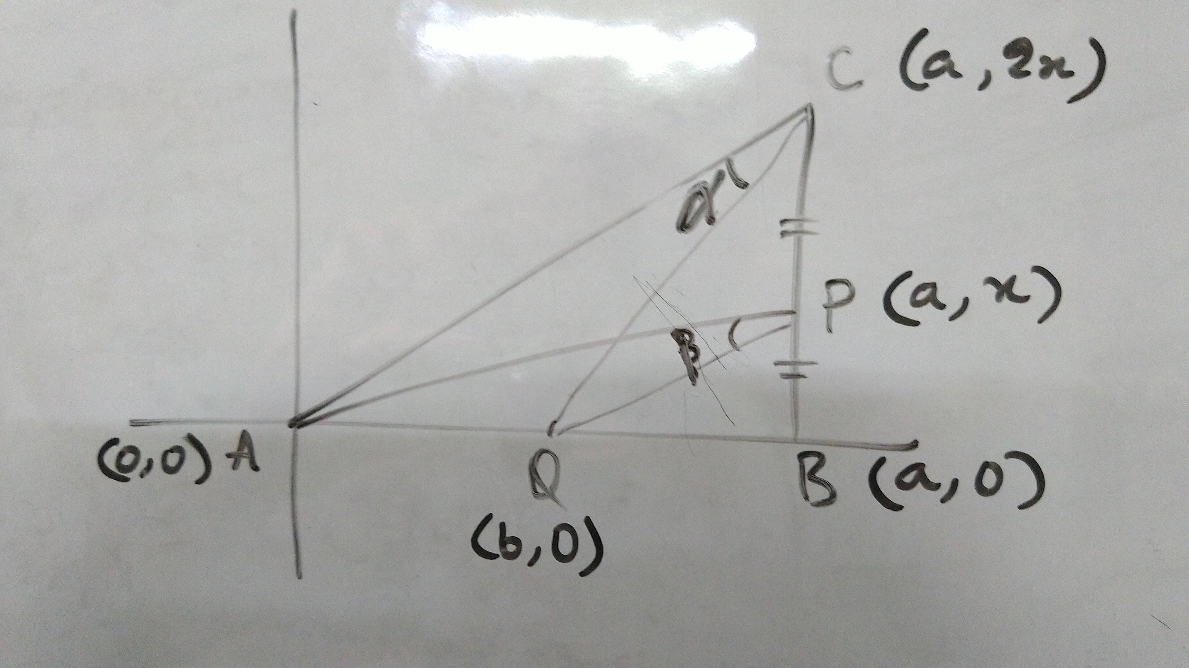 geometry Given a right angled triangle ABC, where AP is