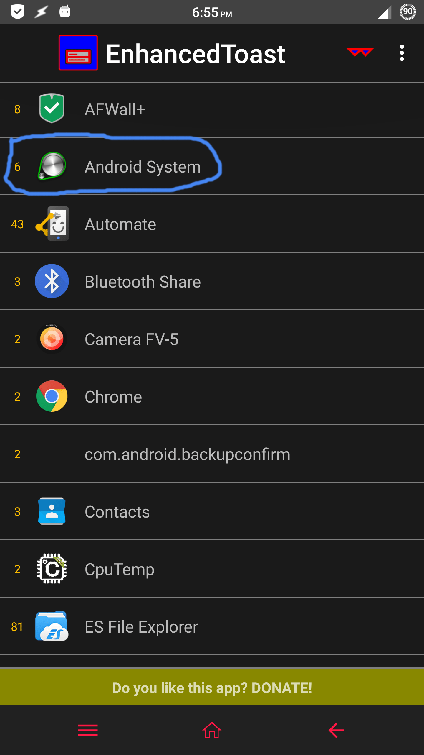 security Disable toast when screen is pinned in Android Android