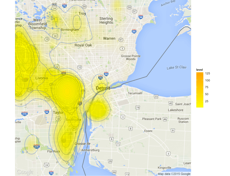 Ggplot2 Maps In R ggplot2 Overlap heatmaps in R Stack Overflow