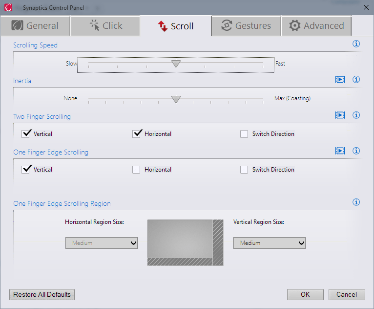 touchpad Windows 10 Technical Preview Synaptics Scrolling Super User