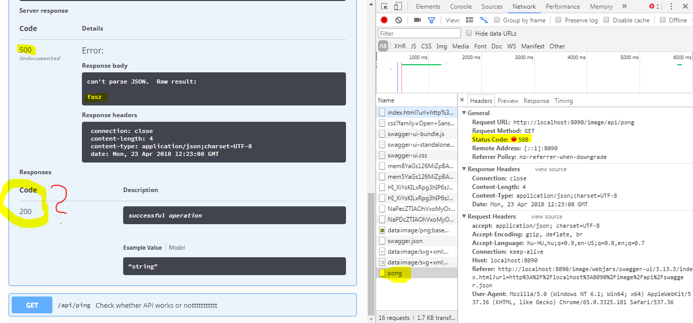 spring Swagger UI Response code Stack Overflow