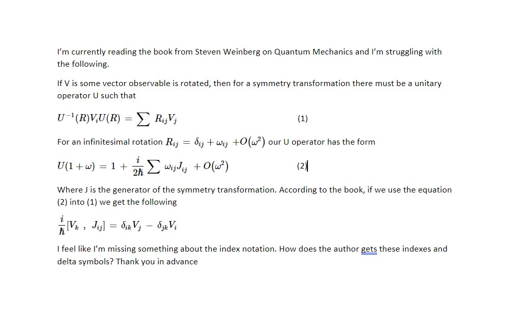 quantum mechanics Transformation of angular momentum operator as a