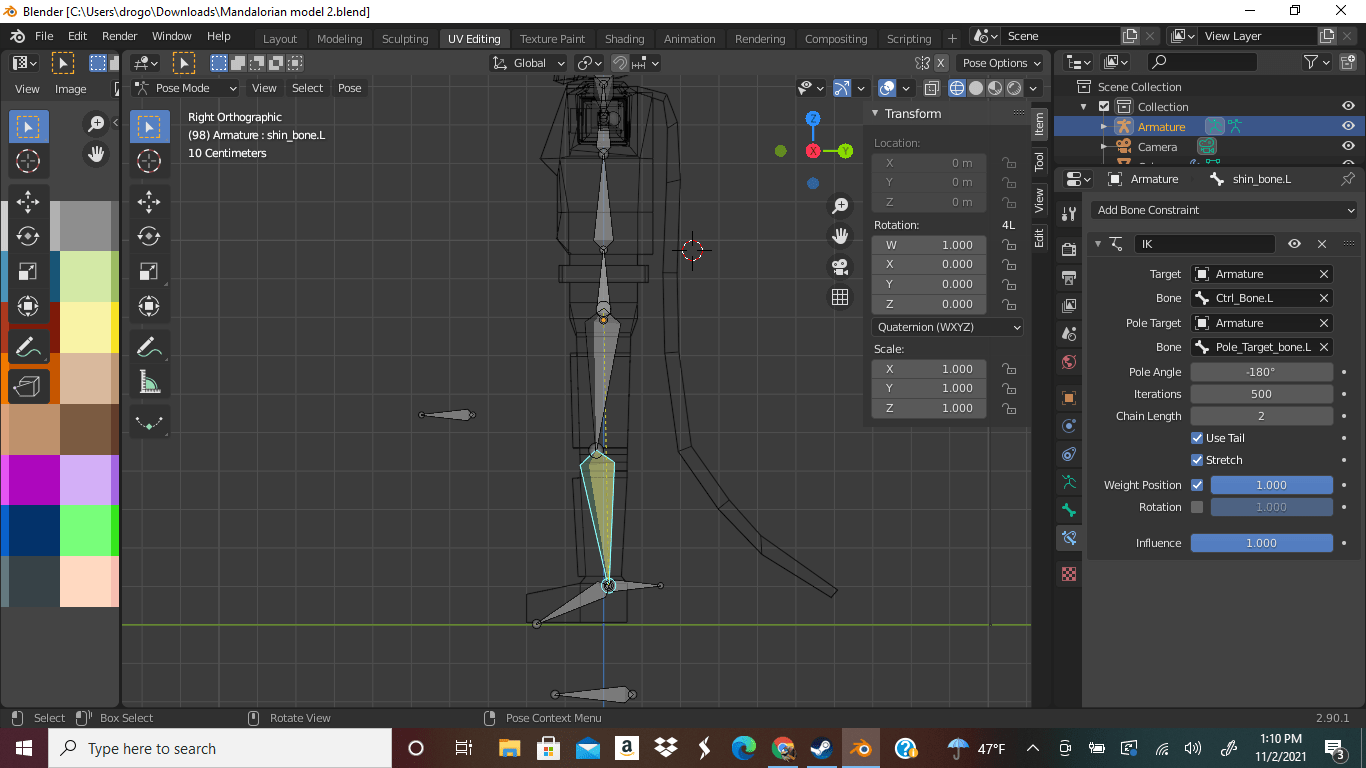 animation How do you make leg pole and target bones for a model? Blender Stack Exchange