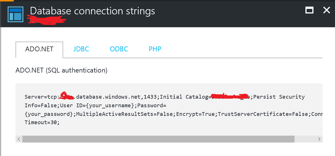 c SQL Server Database Connection String & Web Forms (Hosted