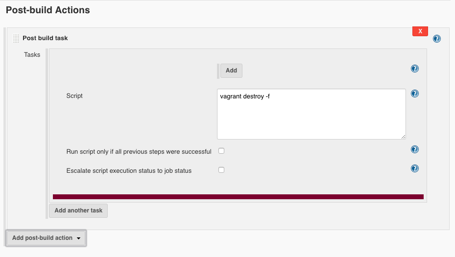 jenkins How to execute shell as postbuild action? Stack Overflow