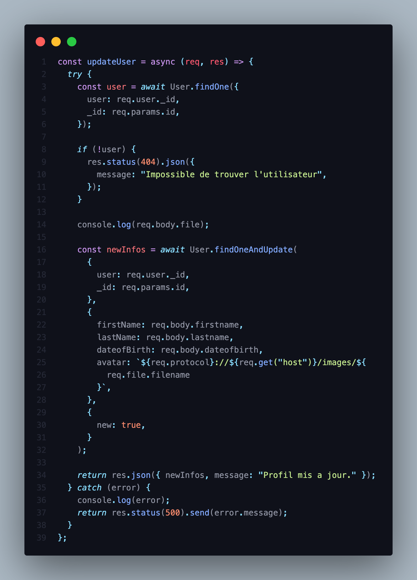 node.js Cannot read properties of undefined (reading 'filename