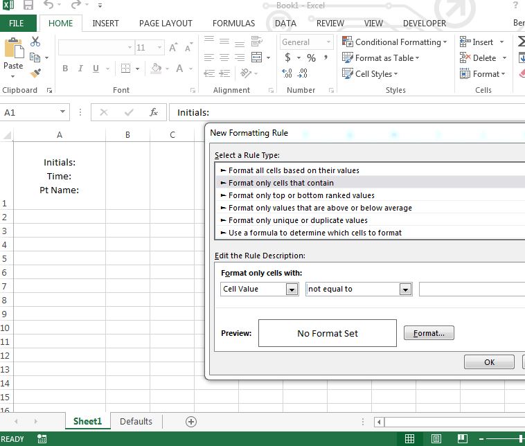 vba Excel Change Cell Color when Default Text Changes Stack Overflow