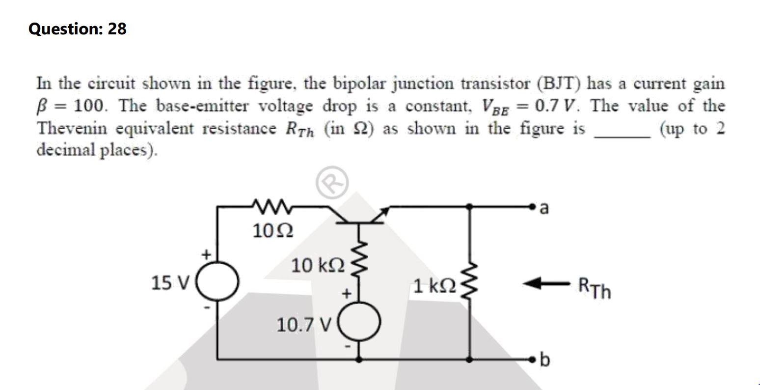 Calculate Thevenin voltage in a Common Emitter Circuit