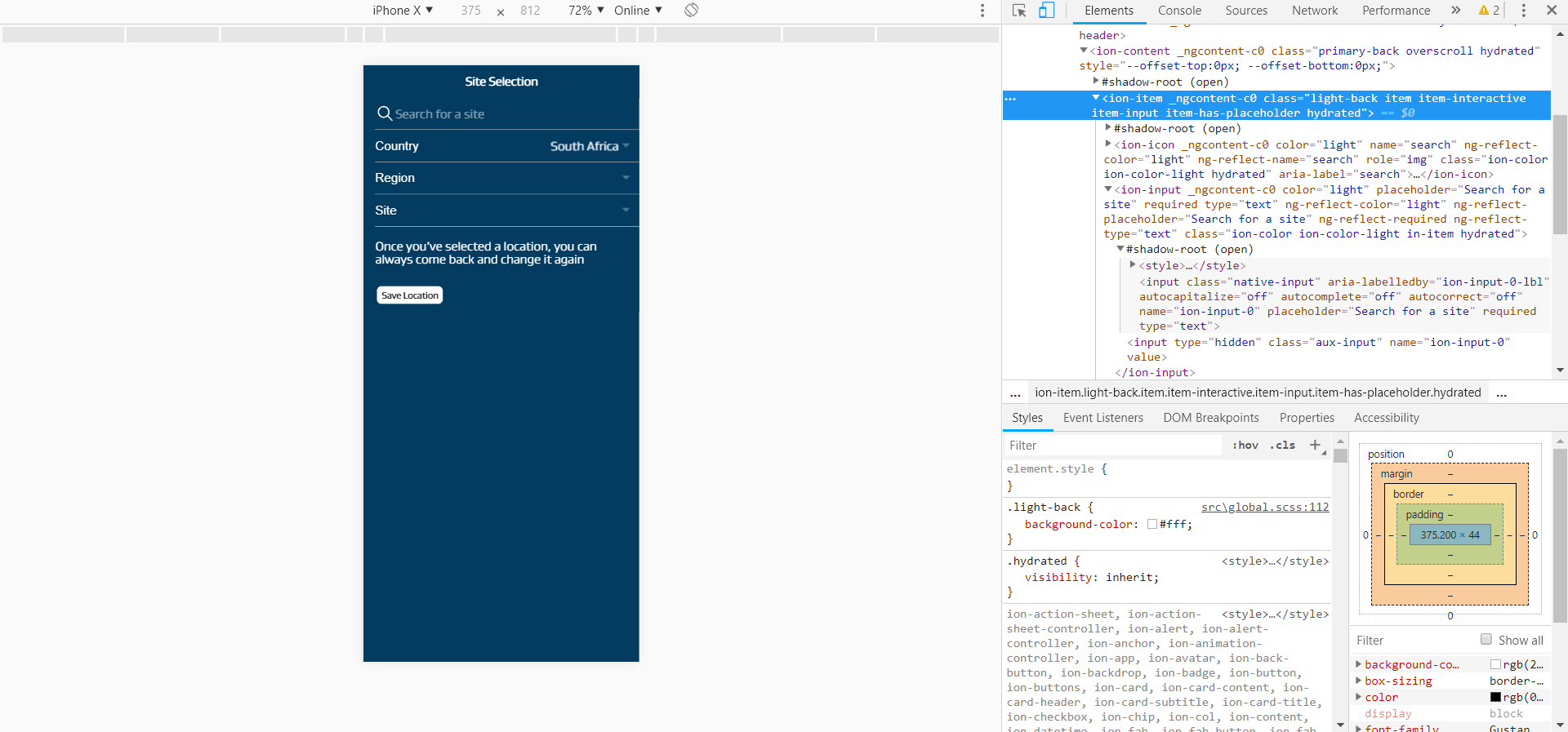 html Change ionitem background color in Ionic 4.0 Stack Overflow