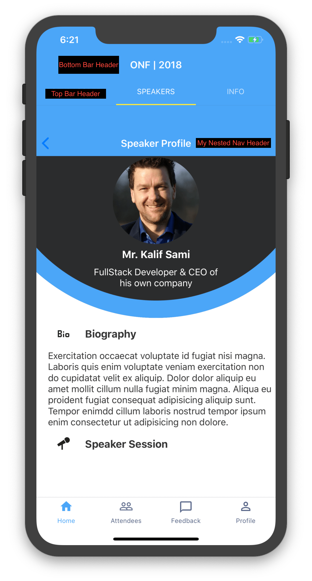 react native Hide parent's navigation header from the