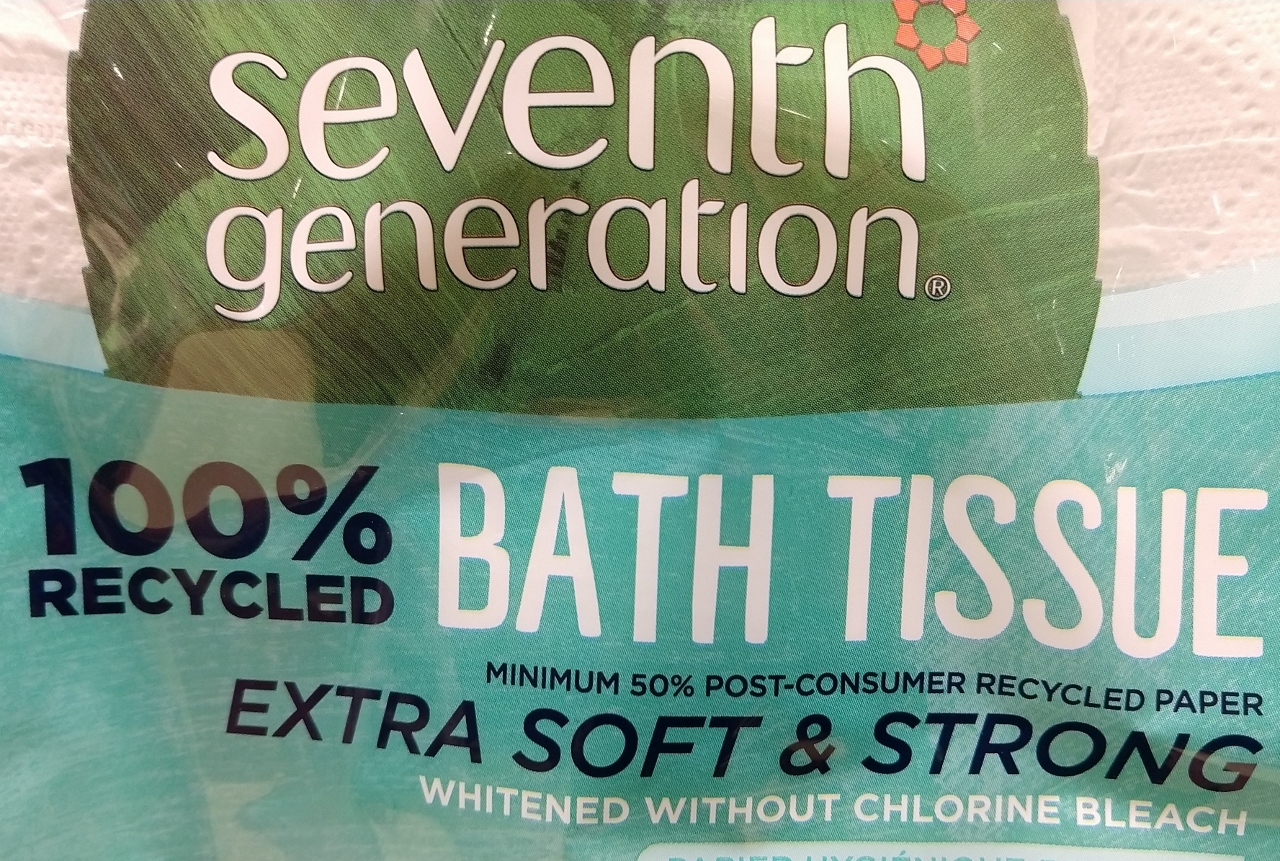 recycling How can bath tissue be both "100 recycled" and "50 post