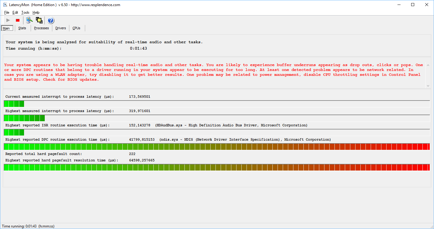 networking NDIS.SYS driver very high latency in Windows 10 Super User