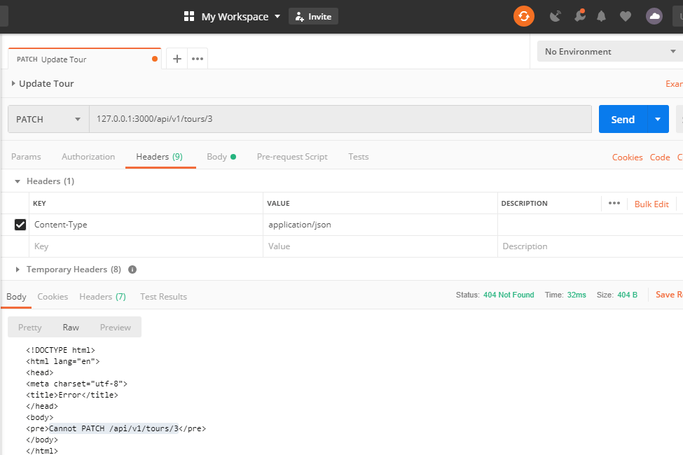 javascript NODE JS + Postman Cannot PATCH URL Stack Overflow
