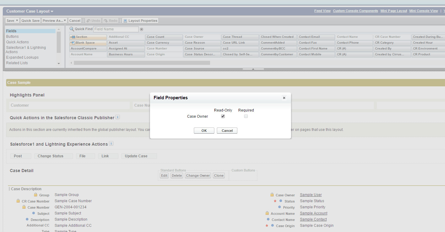 case Field is Editable but profile and layout show ReadOnly Salesforce Stack Exchange