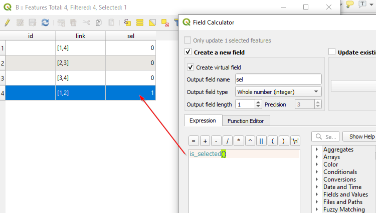 Selecting features using attributes of another file in QGIS