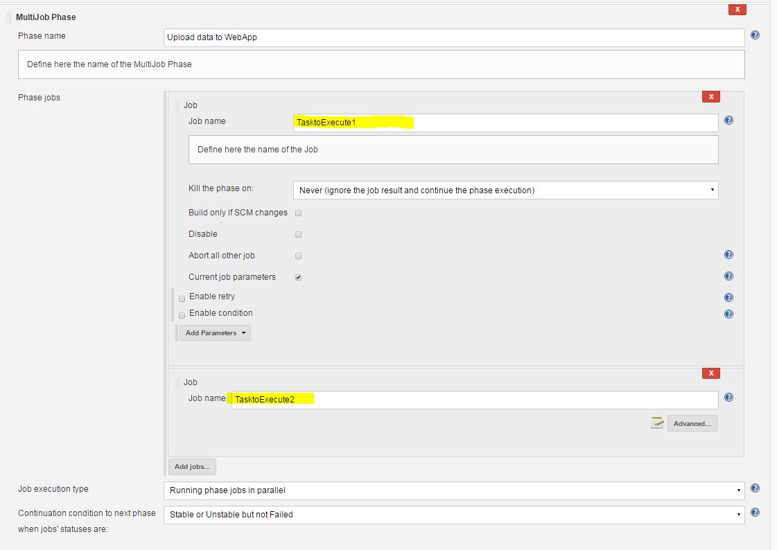 Creating Jobs for Multijob Plugin in Jenkins Stack Overflow