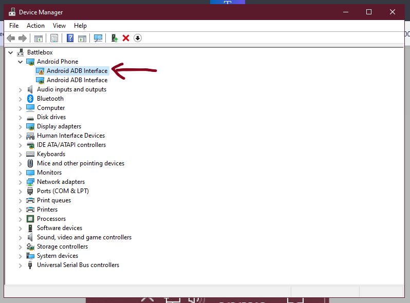 adb fastboot doesn´t see device but device manager & windows does