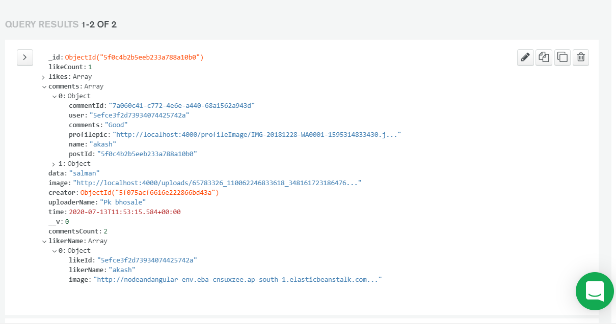node.js mongodb update two array values based on array unique id's