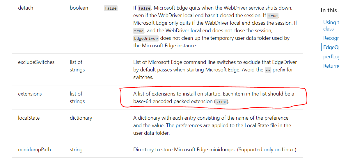 Selenium WebDriver Java launch Edge Chromium with an