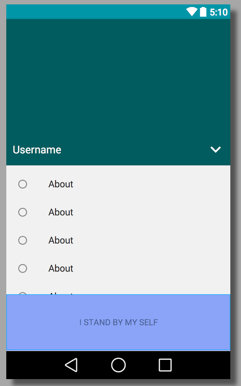 How to add footer to NavigationView Android support design library