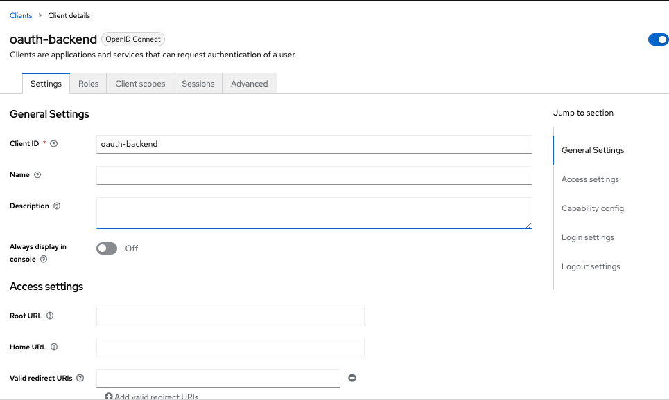 Where can I set AccessType of client as "beareronly" in the new