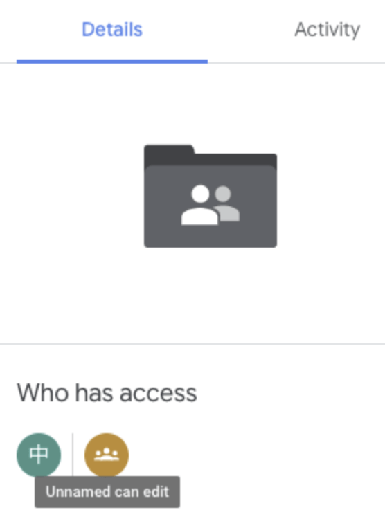 How to show Google Group name in Google Drive "Who has access"? 