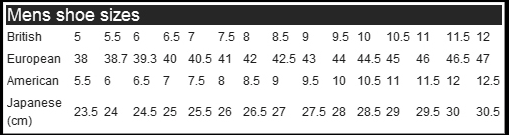 Japan Shoe Size Chart - Japanese Size Charts Okinawa Shoe Size Chart