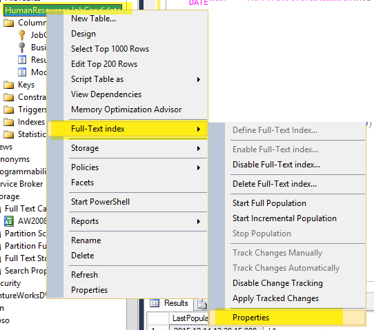 sql server 2012 Will a FullText Catalog with Track changes AUTO