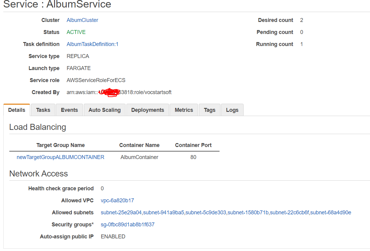 amazon web services AWS Application load balancer 503 gateway