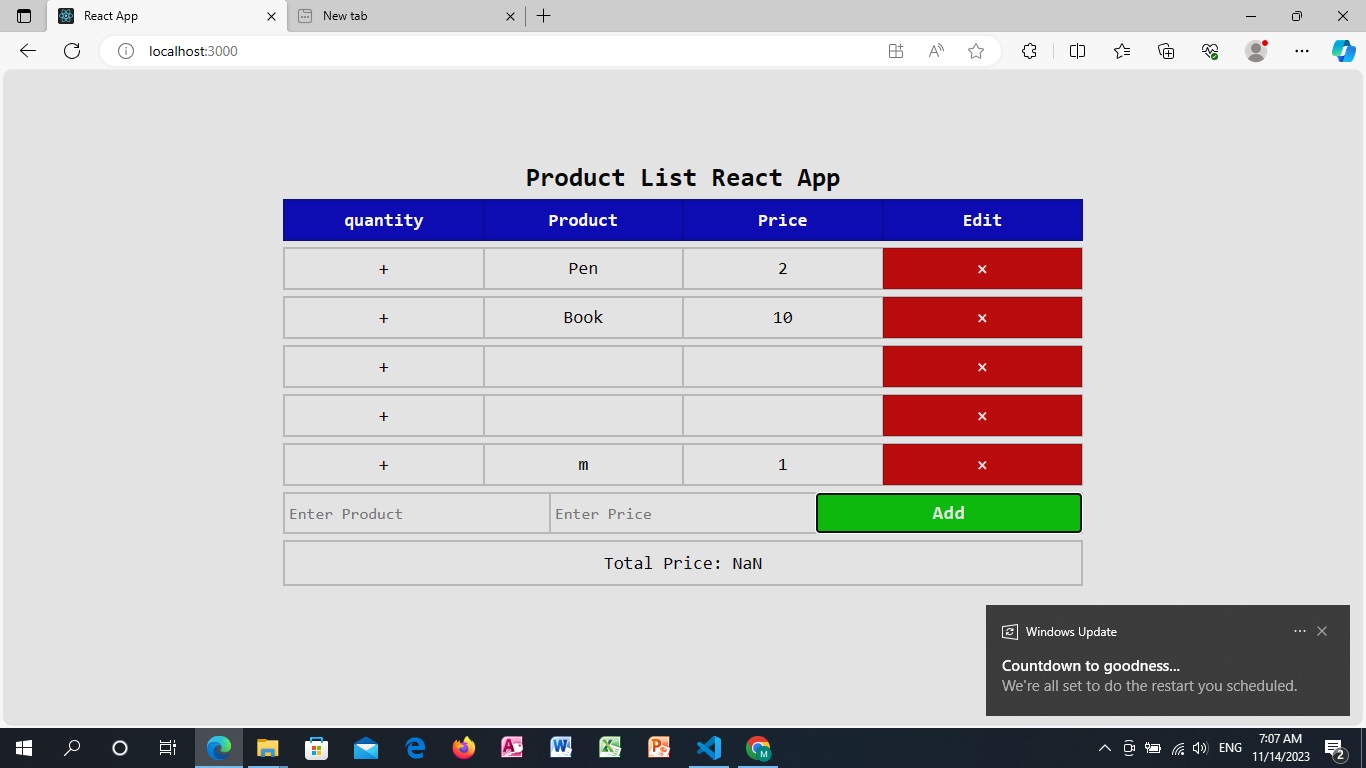 javascript why the total price equals NaN Stack Overflow