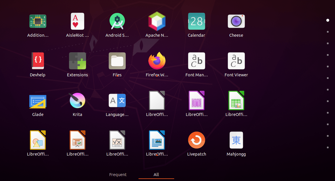 Gnome shell launcher is popping many pages dots after exiting app folder collections, Ubuntu 20.