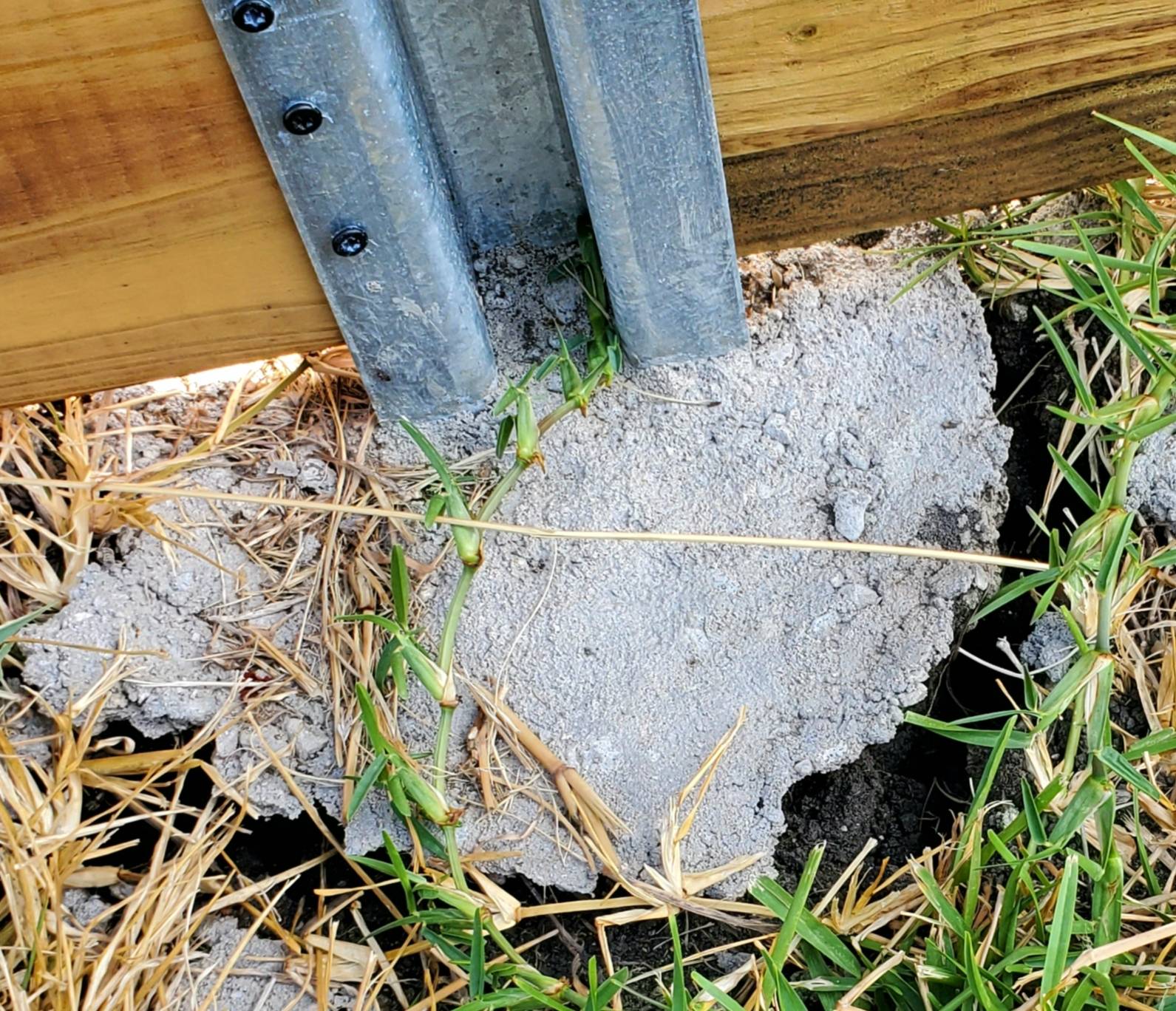 How Deep To Sink A Fence Post What to do about these fence post bases Home Improvement Stack Exchange